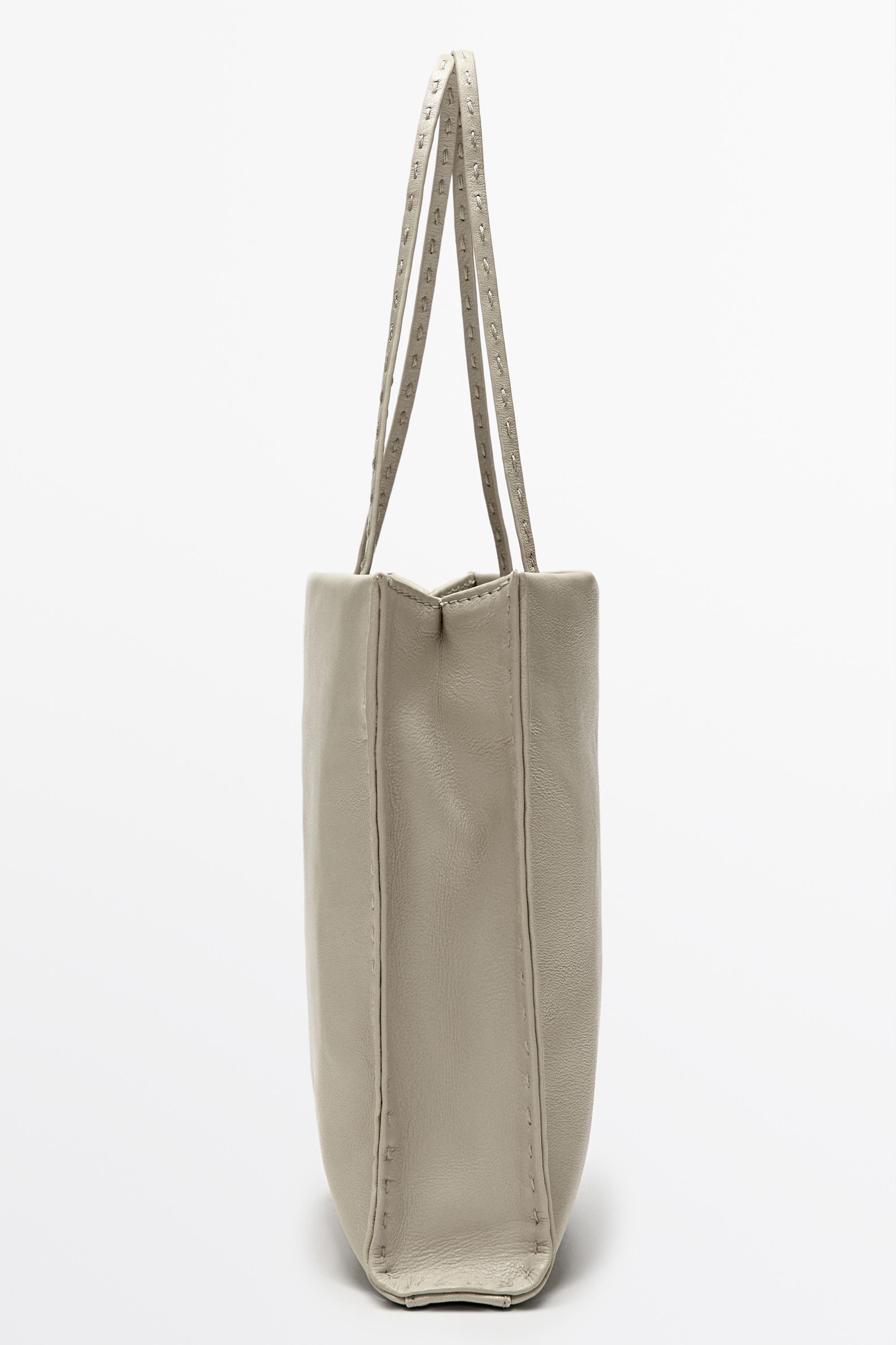 Nappa leather double compartment bag